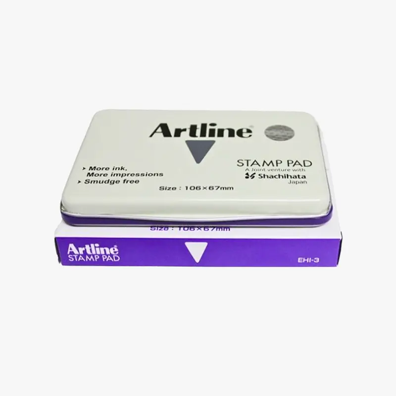 Artline Stamp Pad Violet Color Metal Case