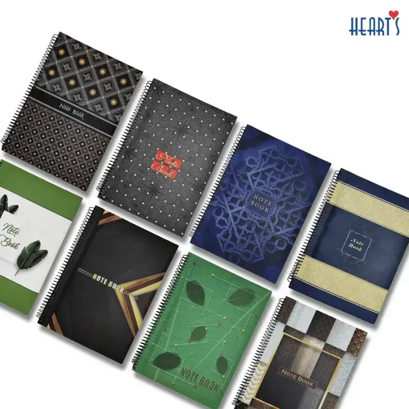 Hearts Essential Notebook 132 Pages 80 GSM Spiral Bound