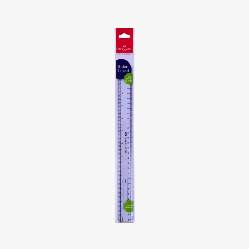 Faber-Castell Scale 12 Inch Transparent Ruler for School