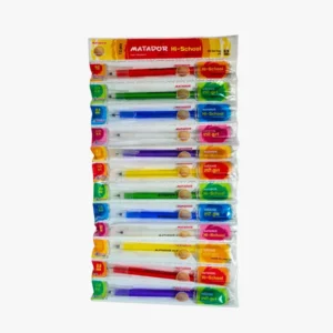 Matador Hi-School Ball Pen Black Ink 12 Pcs