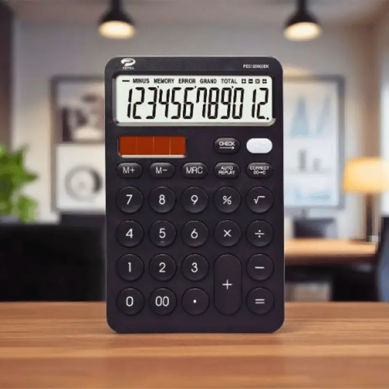 Petra Calculator 12-Digit  (Medium) - PEC12D002BK