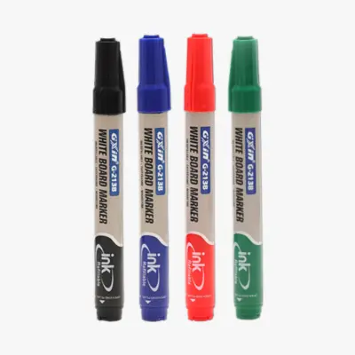 GXIN Refillable White Board Marker Multicolor 4 Pcs pack