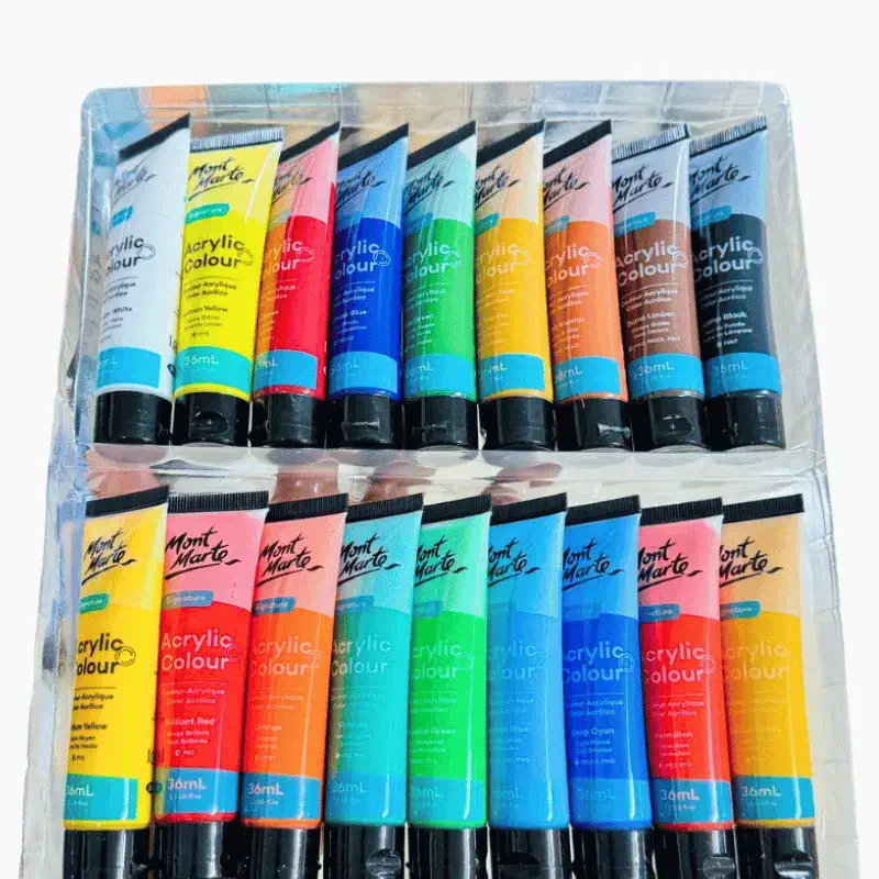 Mont Marte Acrylic Colour Paint Set 18pc x 36ml