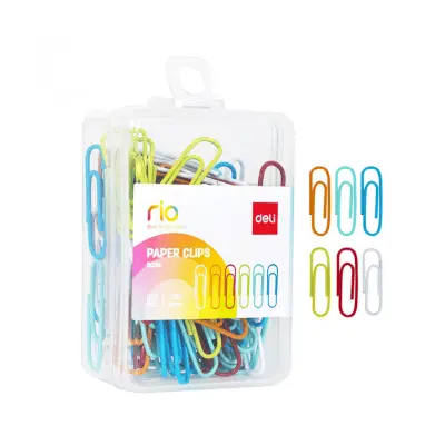 Deli E0024 Color Paper Clips 100 pcs box