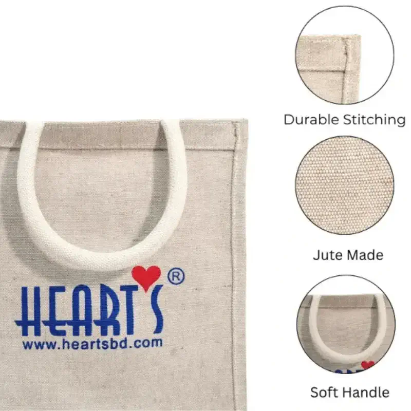 Hearts Jute Bag